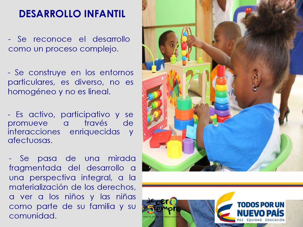 DESARROLLO INFANTIL - Se reconoce el desarrollo como un proceso complejo.
