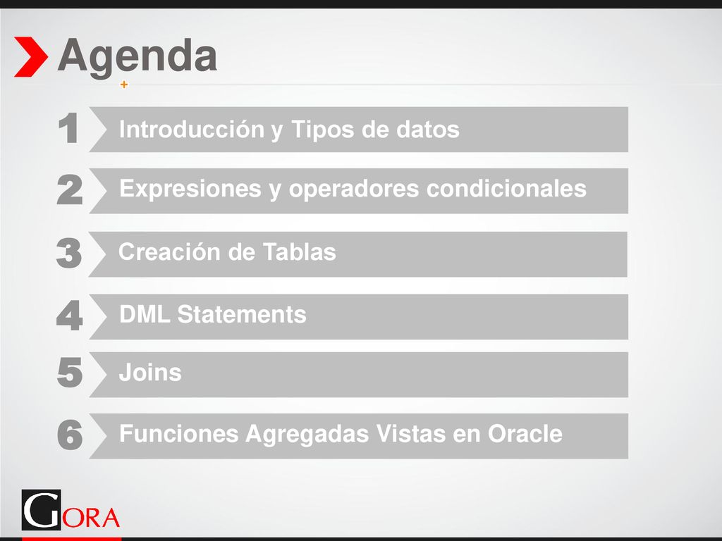 Agenda Introducción y Tipos de datos