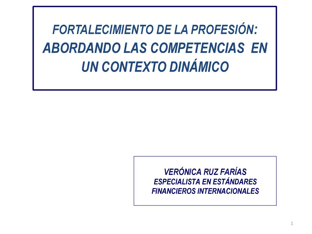 ESPECIALISTA EN ESTÁNDARES FINANCIEROS INTERNACIONALES