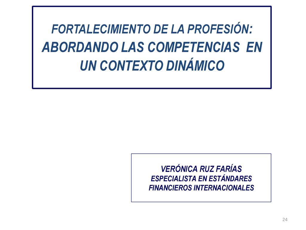 ESPECIALISTA EN ESTÁNDARES FINANCIEROS INTERNACIONALES