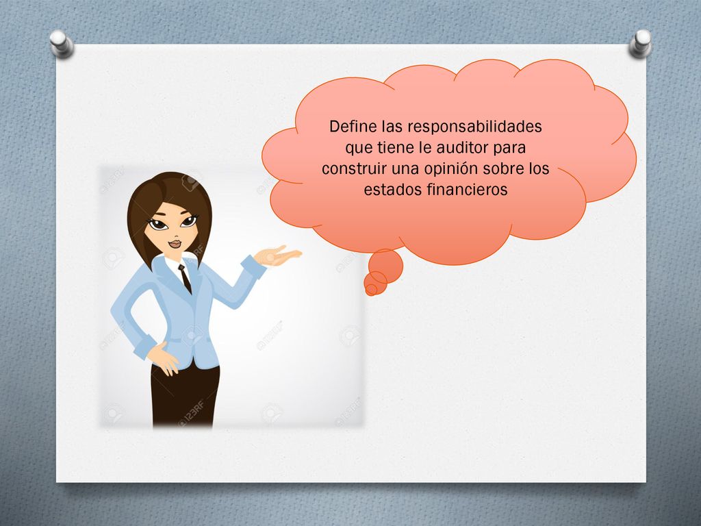 Define las responsabilidades que tiene le auditor para construir una opinión sobre los estados financieros
