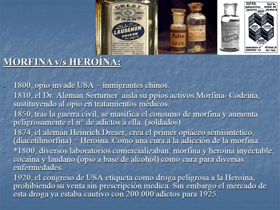 MORFINA v/s HEROÍNA: 1800, opio invade USA – inmigrantes chinos.
