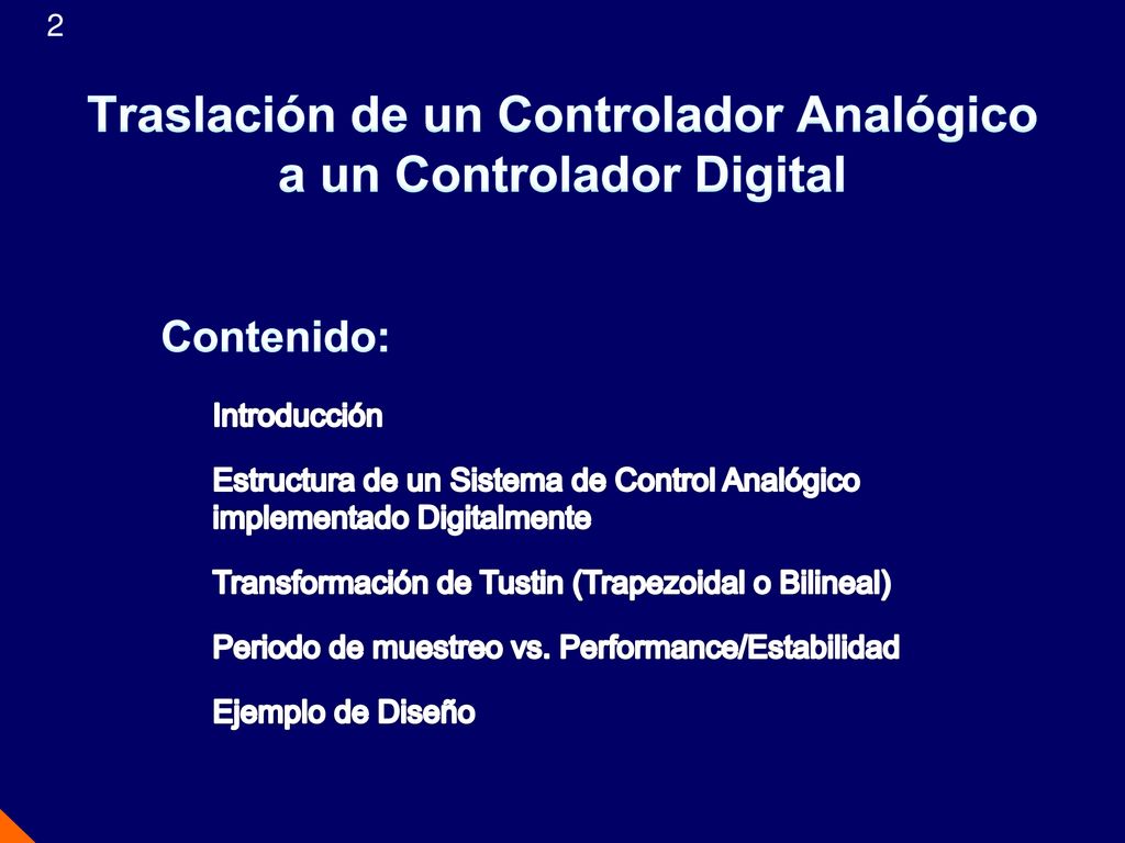 Traslación de un Controlador Analógico a un Controlador Digital