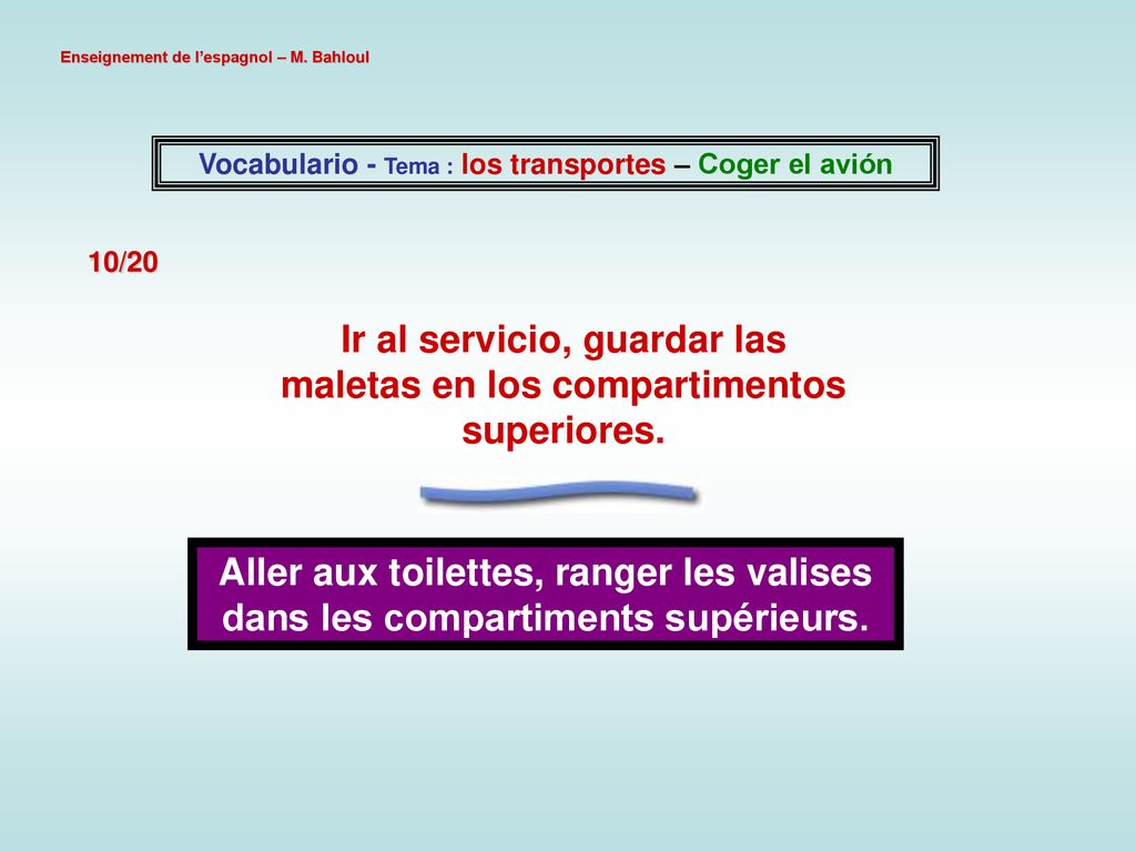 Ir al servicio, guardar las maletas en los compartimentos superiores.