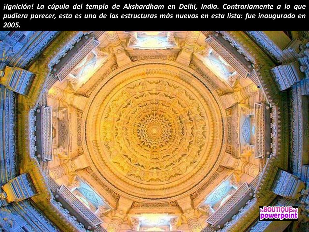 ¡Ignición. La cúpula del templo de Akshardham en Delhi, India