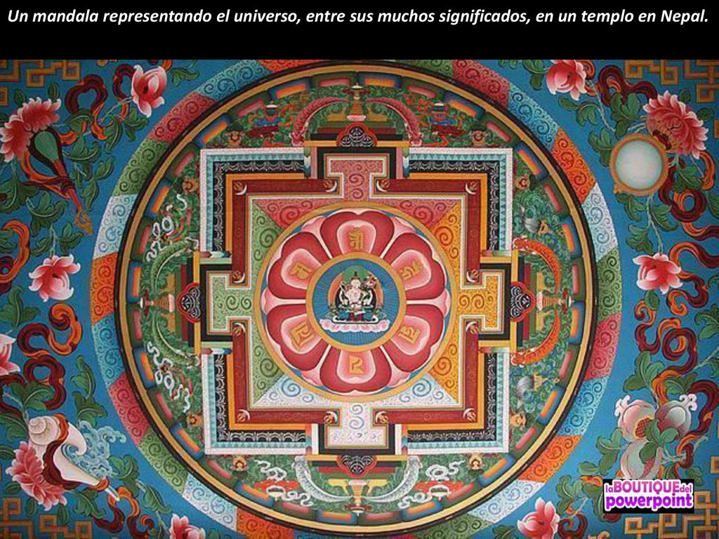 Un mandala representando el universo, entre sus muchos significados, en un templo en Nepal.