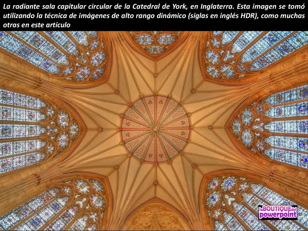 La radiante sala capitular circular de la Catedral de York, en Inglaterra.