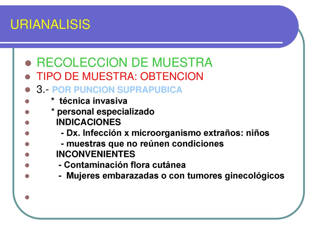 URIANALISIS RECOLECCION DE MUESTRA TIPO DE MUESTRA: OBTENCION