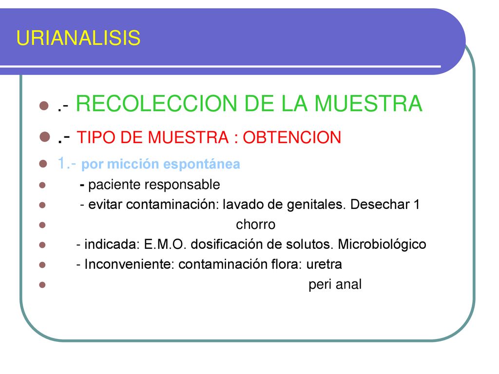 .- TIPO DE MUESTRA : OBTENCION
