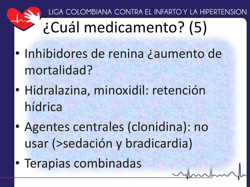 ¿Cuál medicamento (5) Inhibidores de renina ¿aumento de mortalidad