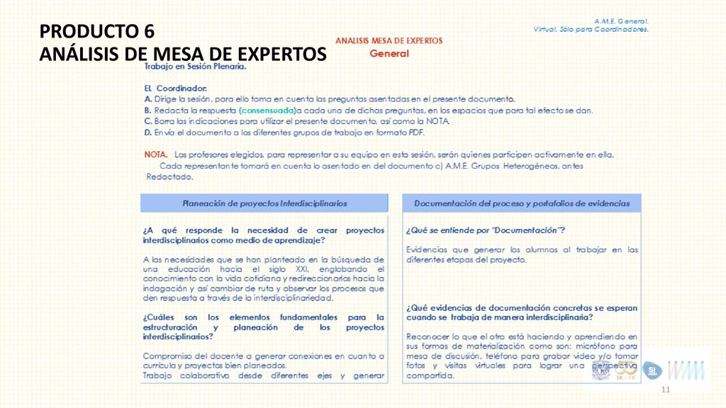PRODUCTO 6 ANÁLISIS DE MESA DE EXPERTOS