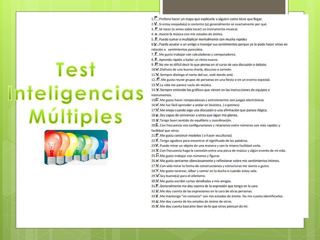 Test Inteligencias Múltiples