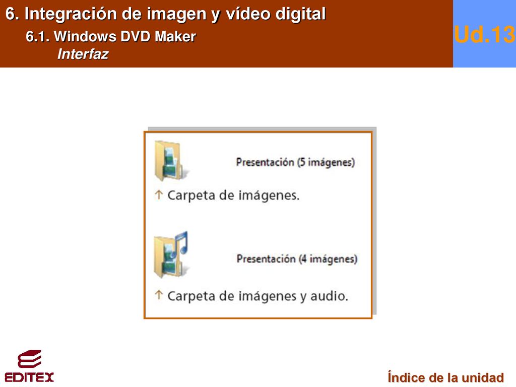 Ud Integración de imagen y vídeo digital 6.1. Windows DVD Maker