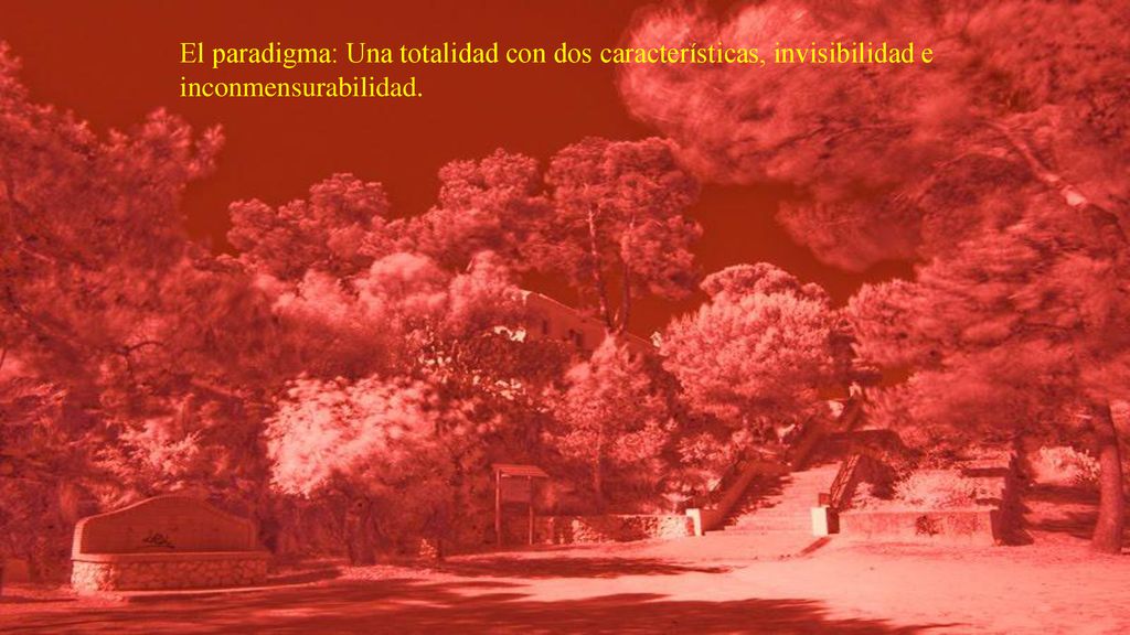 El paradigma: Una totalidad con dos características, invisibilidad e inconmensurabilidad.
