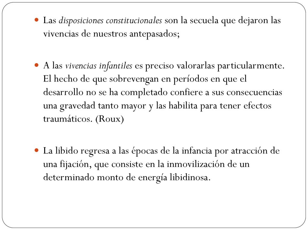 Las disposiciones constitucionales son la secuela que dejaron las vivencias de nuestros antepasados;