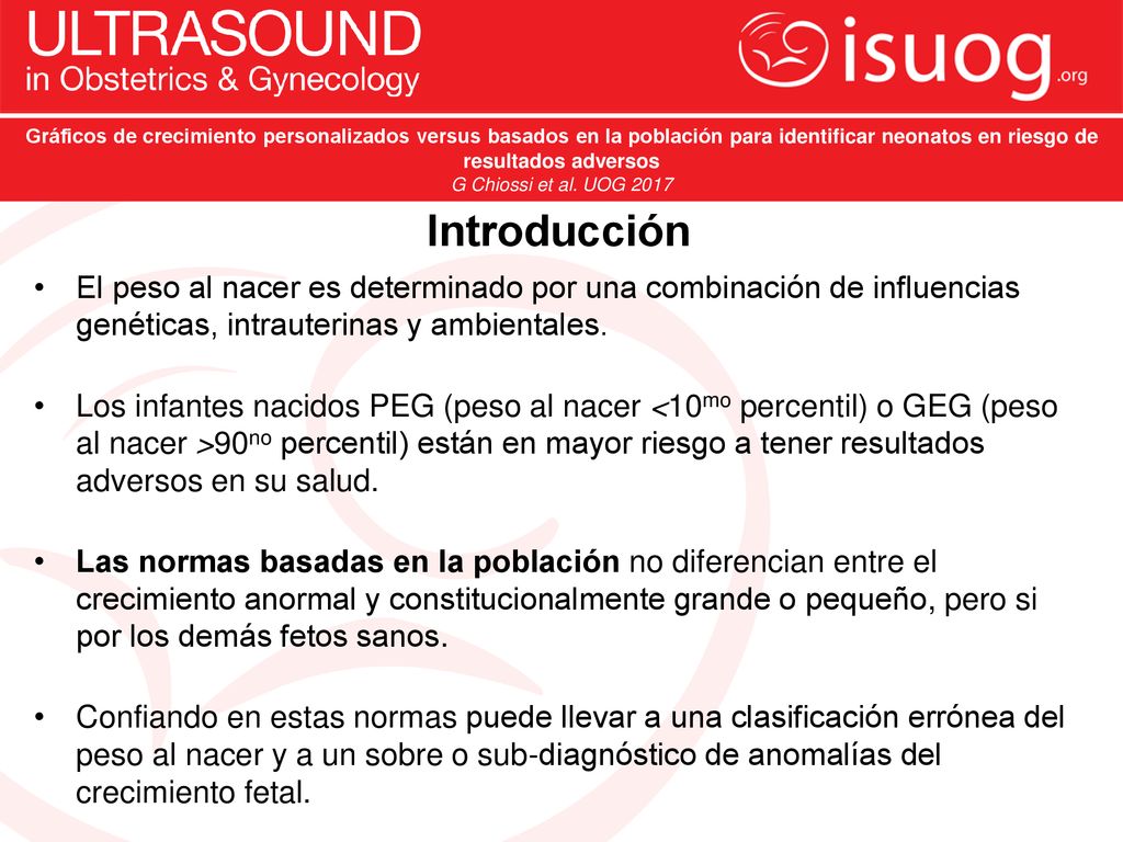 Gráficos de crecimiento personalizados versus basados en la población para identificar neonatos en riesgo de resultados adversos