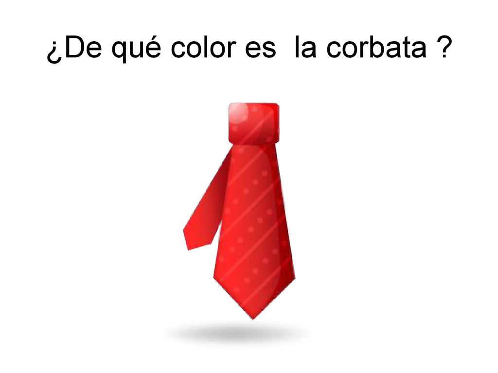 ¿De qué color es la corbata