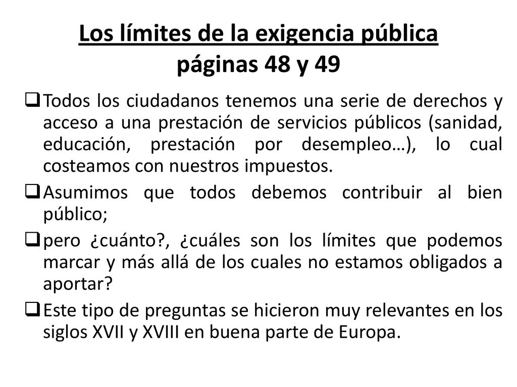 Los límites de la exigencia pública páginas 48 y 49