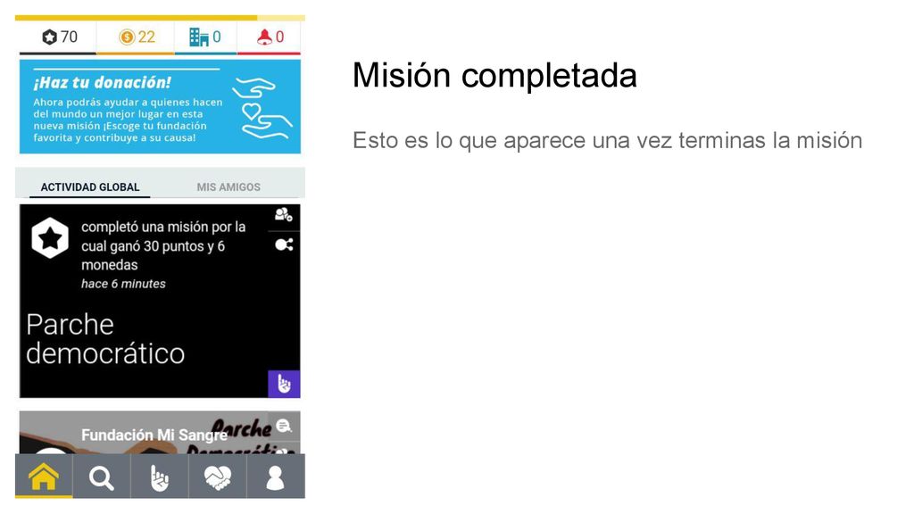 Misión completada Esto es lo que aparece una vez terminas la misión