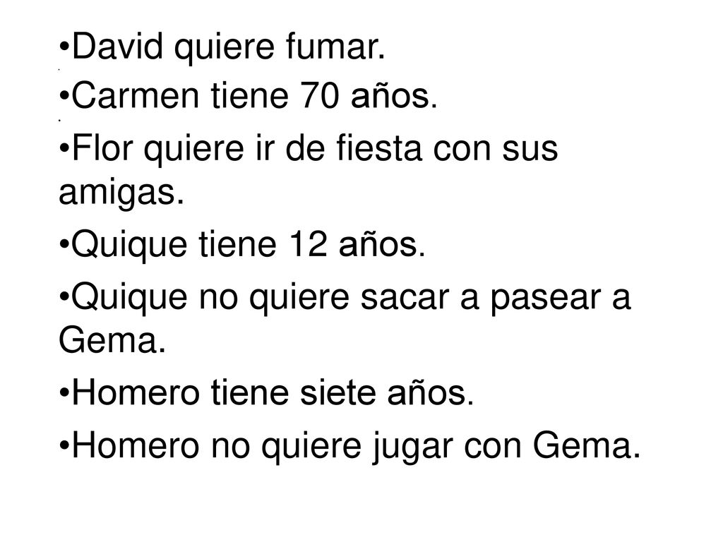 Flor quiere ir de fiesta con sus amigas. Quique tiene 12 años.