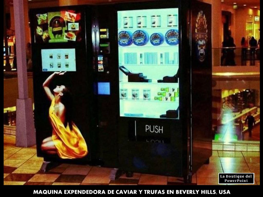 MAQUINA EXPENDEDORA DE CAVIAR Y TRUFAS EN BEVERLY HILLS, USA