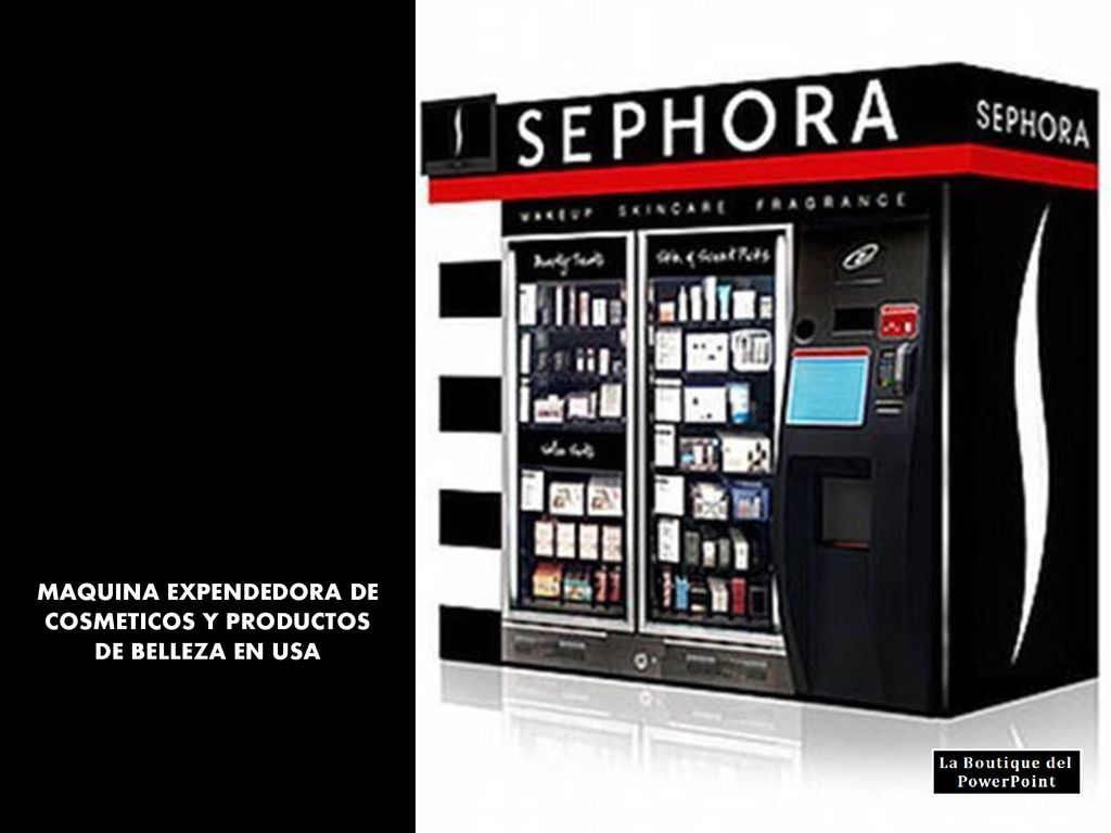 MAQUINA EXPENDEDORA DE COSMETICOS Y PRODUCTOS DE BELLEZA EN USA