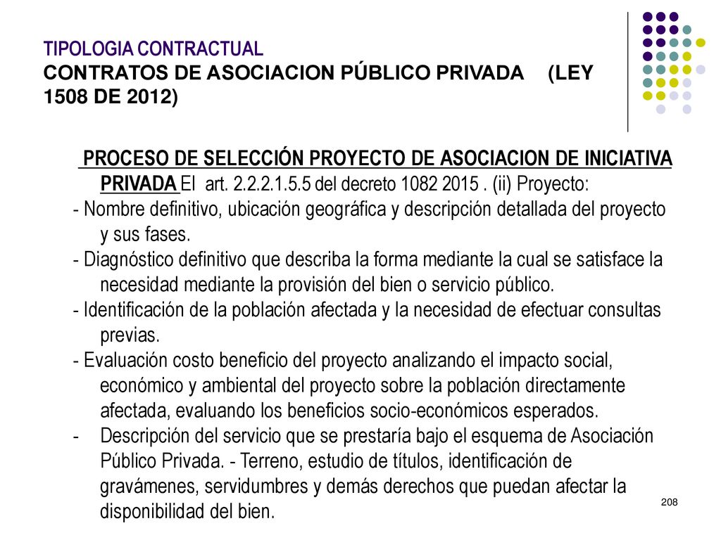 TIPOLOGIA CONTRACTUAL. CONTRATOS DE ASOCIACION PÚBLICO PRIVADA