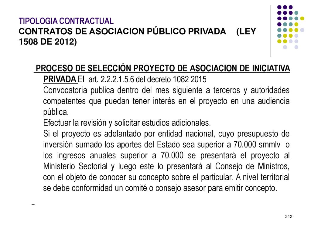 TIPOLOGIA CONTRACTUAL. CONTRATOS DE ASOCIACION PÚBLICO PRIVADA