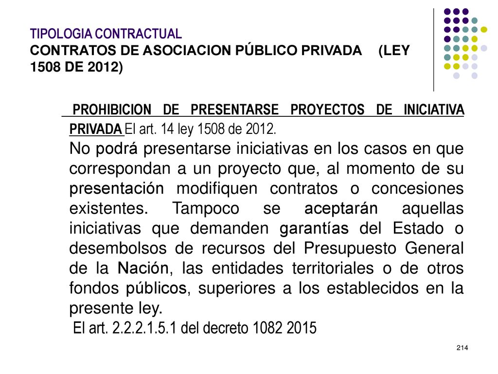 TIPOLOGIA CONTRACTUAL. CONTRATOS DE ASOCIACION PÚBLICO PRIVADA
