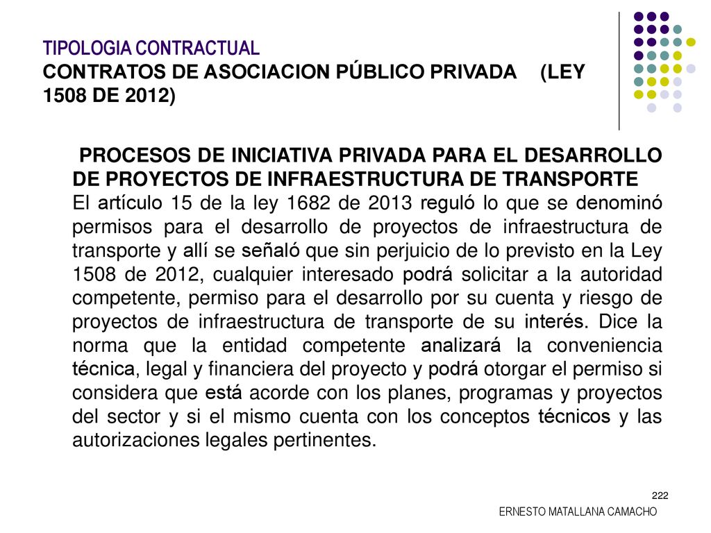 TIPOLOGIA CONTRACTUAL. CONTRATOS DE ASOCIACION PÚBLICO PRIVADA
