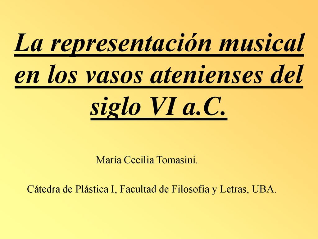 La representación musical en los vasos atenienses del siglo VI a.C.