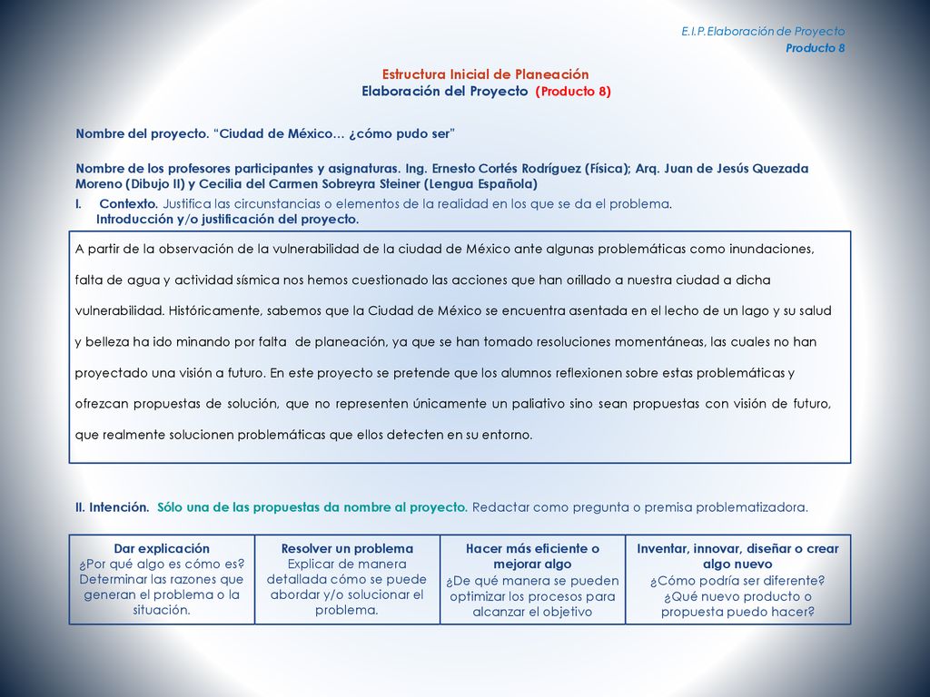 Elaboración del Proyecto (Producto 8)