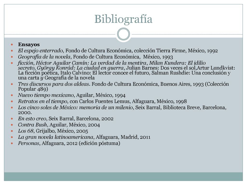 Bibliografía Ensayos. El espejo enterrado, Fondo de Cultura Económica, colección Tierra Firme, México,