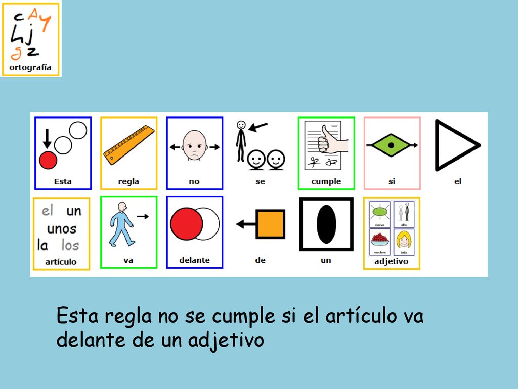 Esta regla no se cumple si el artículo va delante de un adjetivo