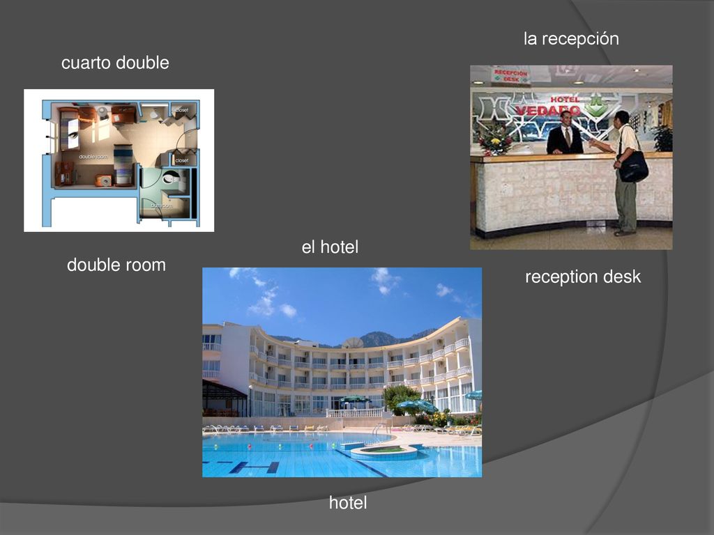 la recepción cuarto double el hotel double room reception desk hotel
