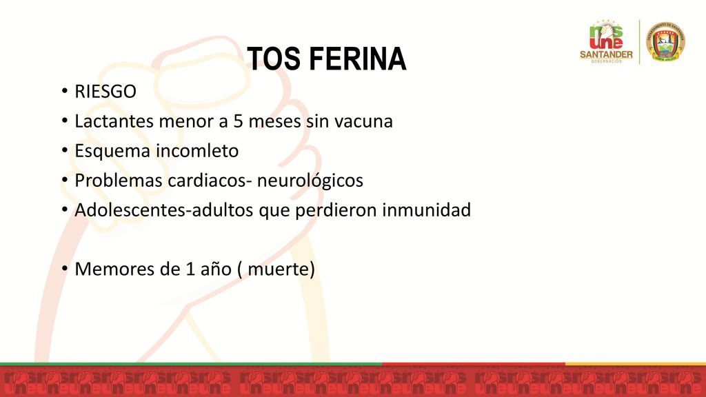 TOS FERINA RIESGO Lactantes menor a 5 meses sin vacuna