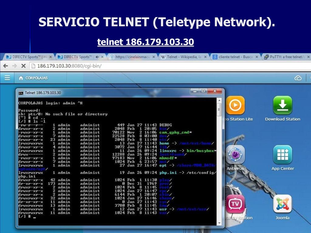 SERVICIO TELNET (Teletype Network).