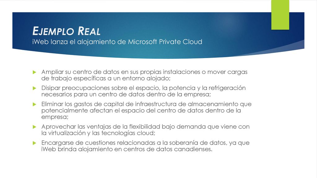 Ejemplo Real iWeb lanza el alojamiento de Microsoft Private Cloud