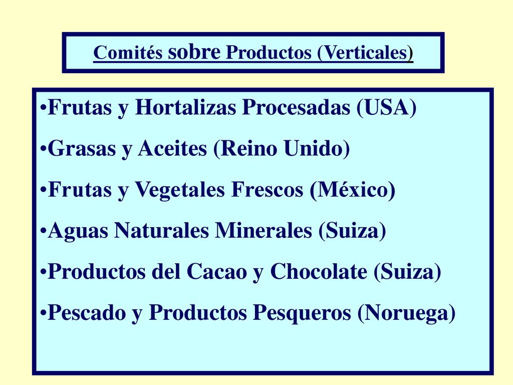 Comités sobre Productos (Verticales)