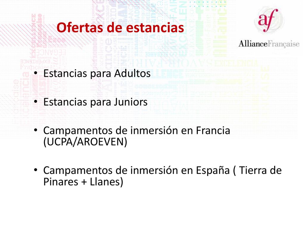 Ofertas de estancias Estancias para Adultos Estancias para Juniors