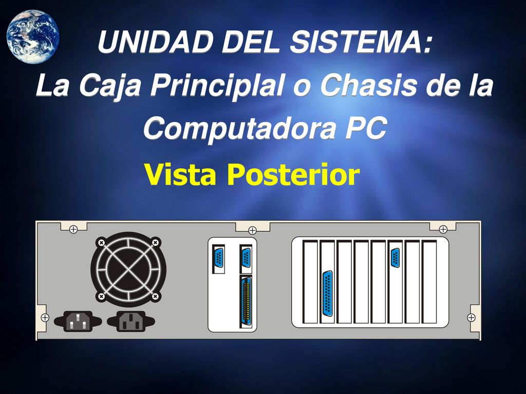 UNIDAD DEL SISTEMA: La Caja Principlal o Chasis de la Computadora PC