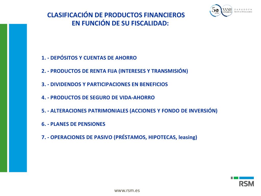 CLASIFICACIÓN DE PRODUCTOS FINANCIEROS EN FUNCIÓN DE SU FISCALIDAD: