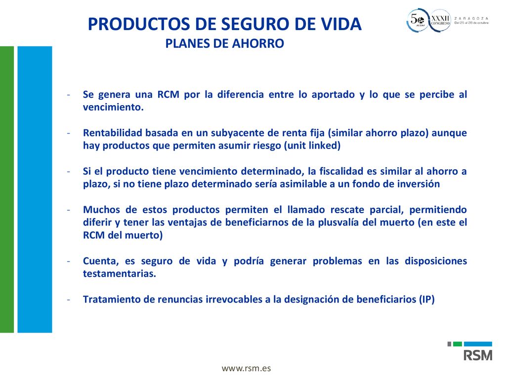 PRODUCTOS DE SEGURO DE VIDA