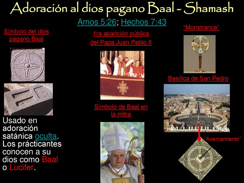 Adoración al dios pagano Baal - Shamash Amos 5:26; Hechos 7:43