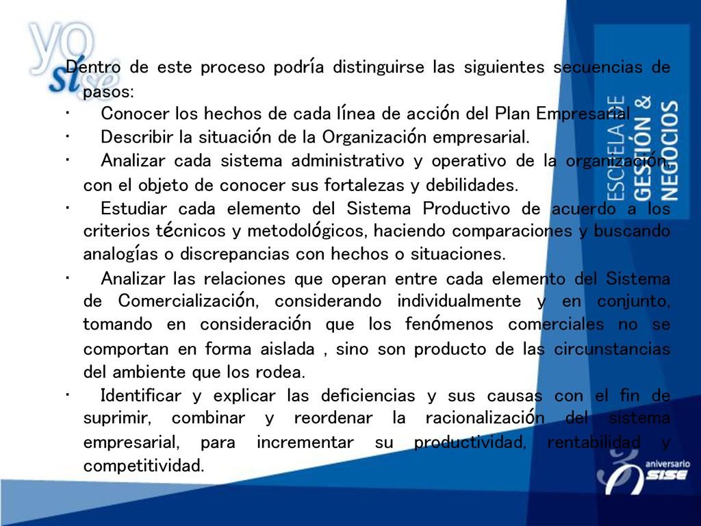 Dentro de este proceso podría distinguirse las siguientes secuencias de pasos: