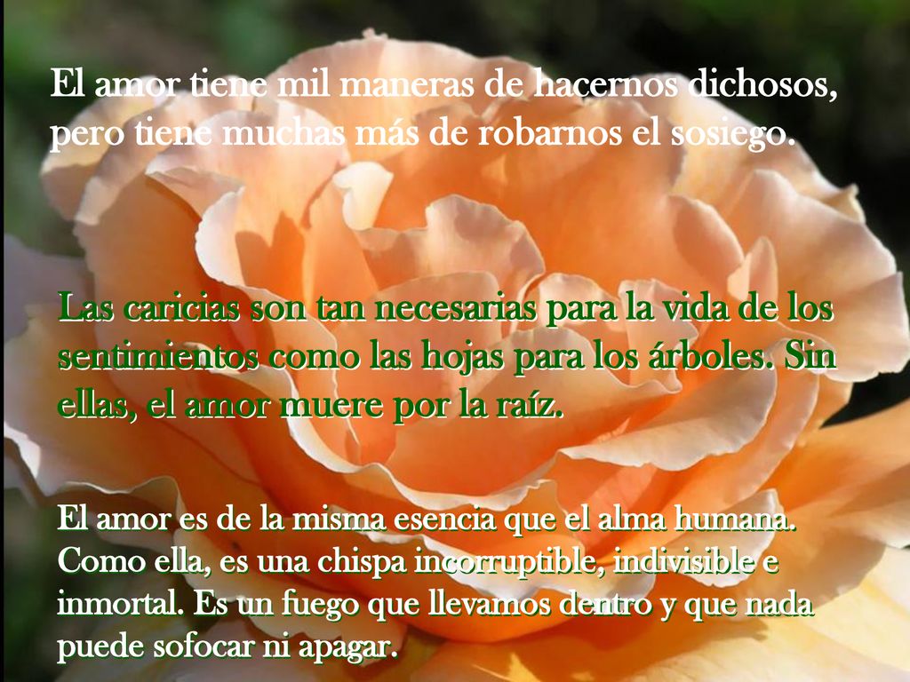 El amor tiene mil maneras de hacernos dichosos, pero tiene muchas más de robarnos el sosiego.
