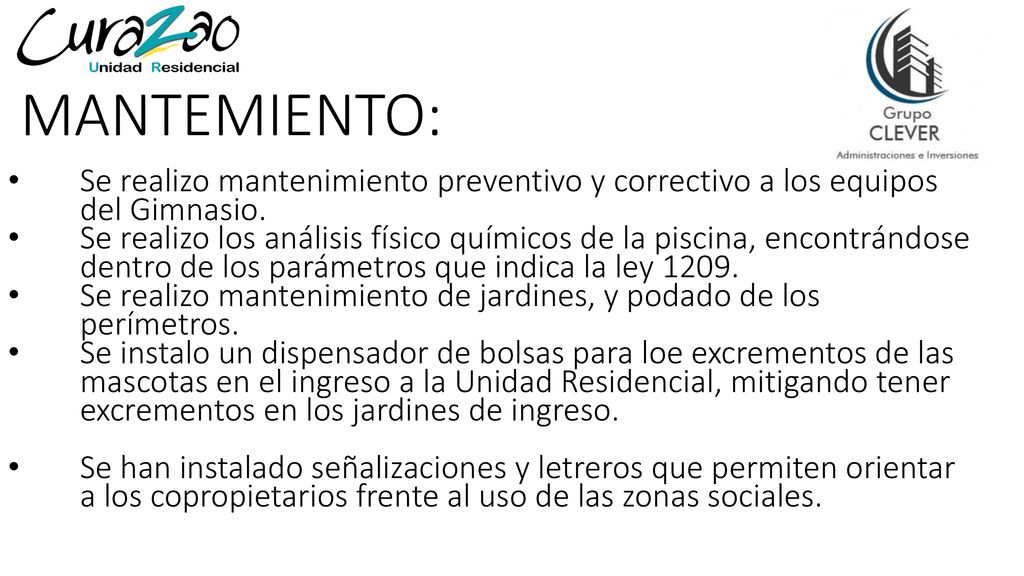 MANTEMIENTO: Se realizo mantenimiento preventivo y correctivo a los equipos del Gimnasio.