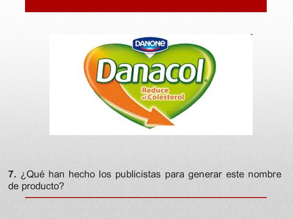 7. ¿Qué han hecho los publicistas para generar este nombre de producto