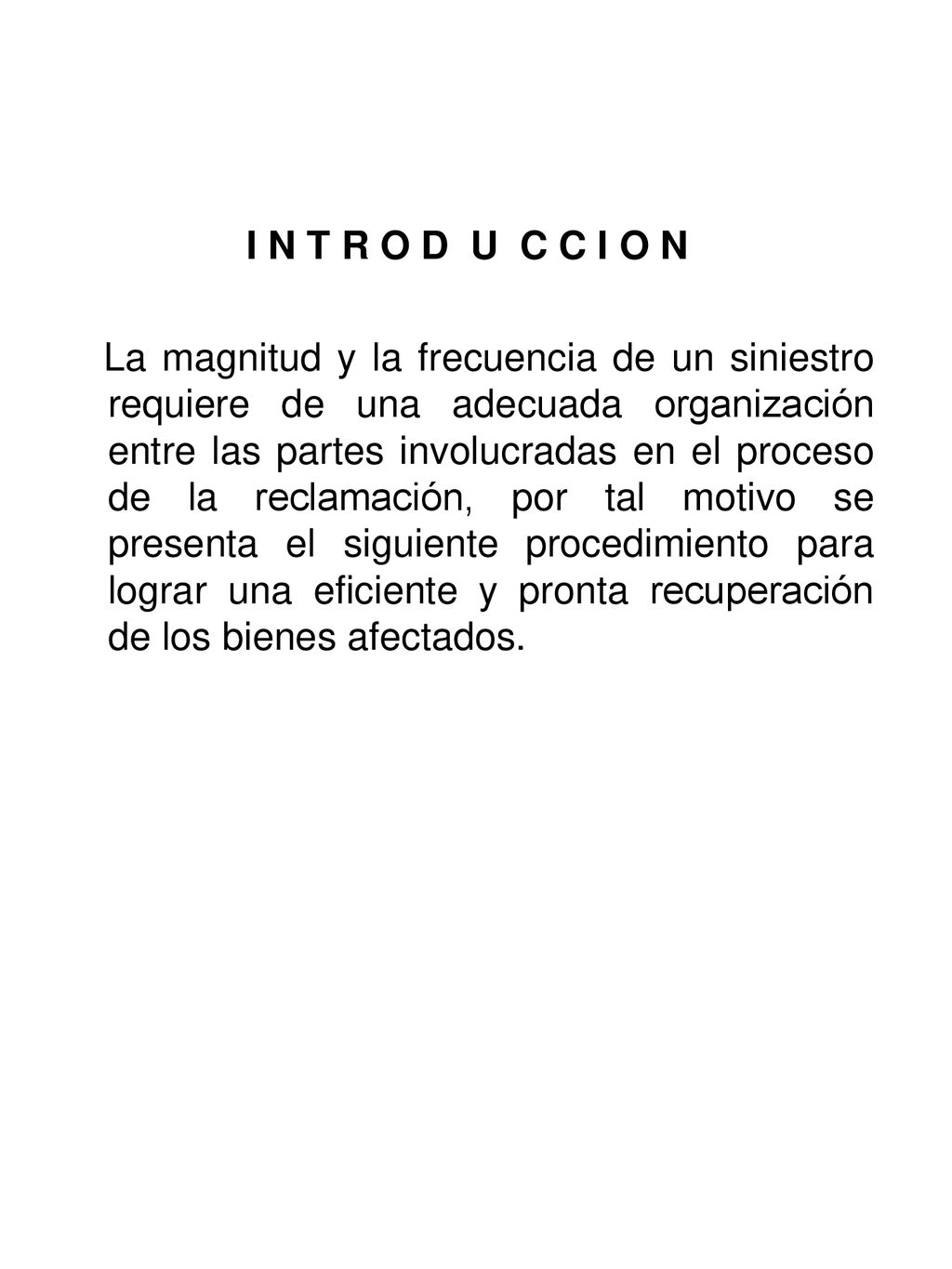 I N T R O D U C C I O N