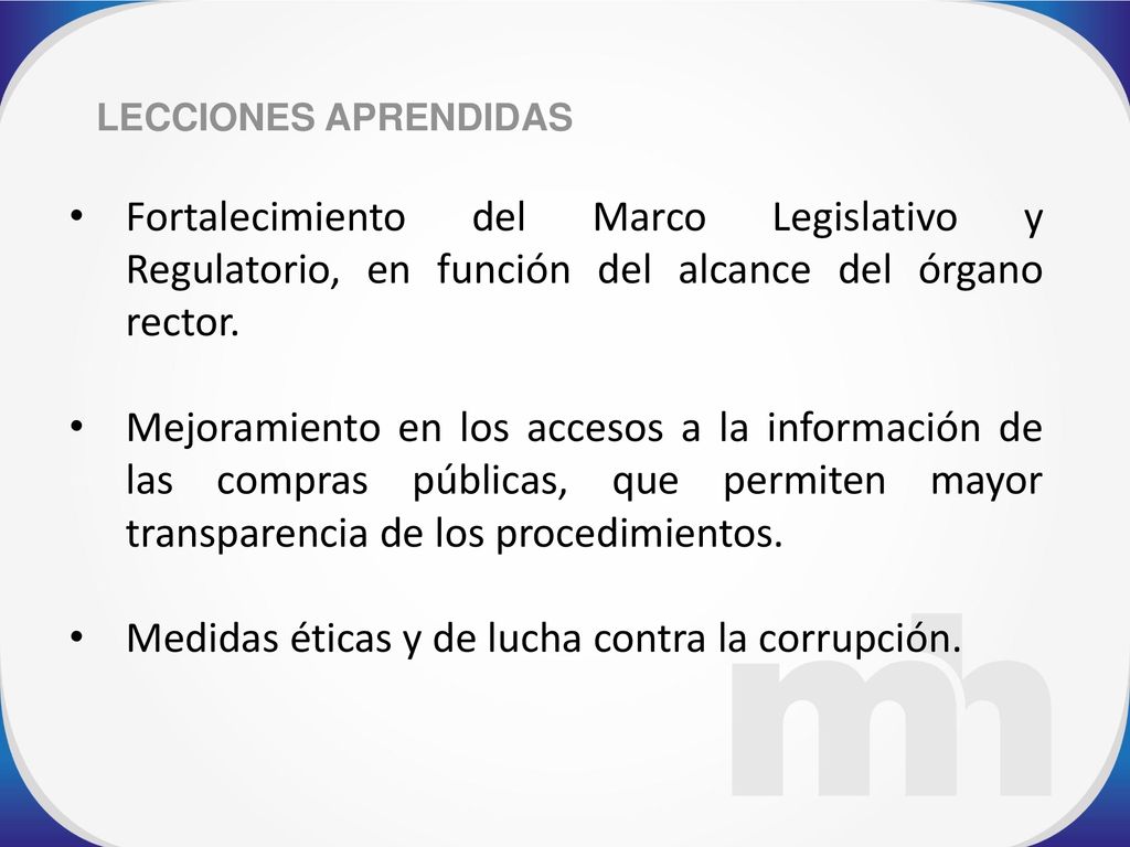 Medidas éticas y de lucha contra la corrupción.